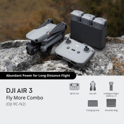 DJI AIR 3 FLY MORE COMBO DRONAS SU DJI RC N2 PULTU IR PAPILDOMAIS AKSESUARAIS