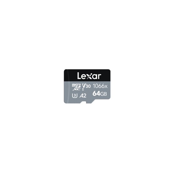 Lexar Pro 1066x Micro SD (su adapteriu)R160/W120 64GB