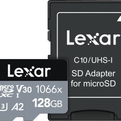 Lexar Pro 1066x Micro SD (su adapteriu)R160/W120 128GB